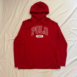 Red Polo Ralph Lauren 1967 lightweight pullover hoodie Men’s L